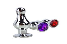 Metal Anal Plugs Crystal Jewellery 7 Colours Small Sex Toys For Women Men Beads Tube Adult Products 2203117813756