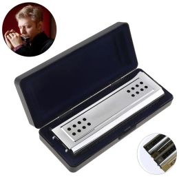 Instruments Professional 24 Holes Key Of C G Silver Doubleside Tremolo Harmonica for Adult Beginner and Children