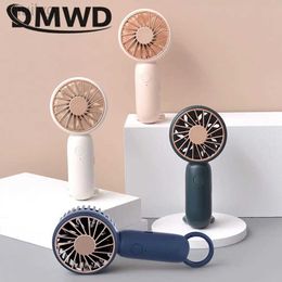 Electric Fans DMWD Fan Air Circulation Conditioner Portable Cooler Mini Cooling Machine 3 Gear Usb Charging With Carabiner 500mAh 240316