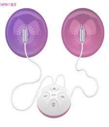 Leten Hands Electric Breast Pump Bra Stimulator Massager Tongue Lick Nipple Suction Cups Sucker Vibrator Sex Toy For Woman Y17205287
