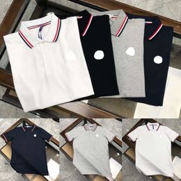 High End Mens Designer T Shirt Monclair Polo Shirts Mens Polo Shirt Chest Embroidery Logo Polo Summer Tshirts France Luxury Brand Cotton Short Sleeve Tee Man 897