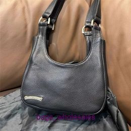 Cross Bag Crcent Underarm Womens High Quality Texture 2024 Autumn/winter New Genuine Leather Hobo Shoulder Black