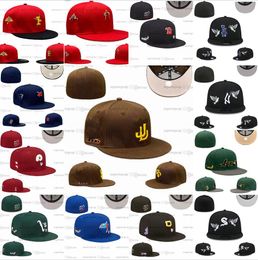 2024 Men's Baseball Full Closed Caps Patched embroidery Letter Bone Men New York Black Colour All 32 Teams Casual Sport Flat Fitted hats Love Hustle SD hat FF1-02