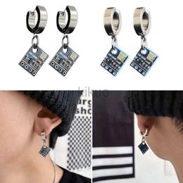 Dangle Chandelier Cyberpunk Circuit Board Pendant Earrings Stainless Steel Colorful Small Dangle Earrings For Men Women Party Jewelry 24316