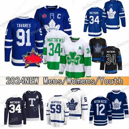 Men Women Youth 34 Auston Matthews Hockey Jersey 16 Mitchell Marner Toronto Maple Leaf Nylander Ryan Reaves Morgan Rielly Max Domi Tyler Bertuzzi John Jerseys