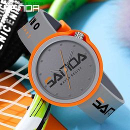 Other Watches SANDA Brand Youth es Fashion Luxury Men Sile Waterproof Quartz Wrist Boys Sport es For Girls Gift Clock 3200 Y240316