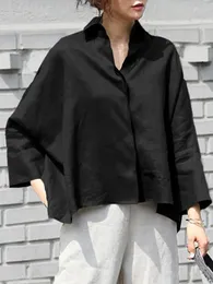 Women's Blouses VONDA Elegant Long Sleeve Shirts 2024 Women Autumn Blouse Office Tunic Tops Oversized Casual Solid Loose Party Blusas