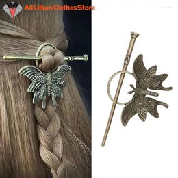 Hair Clips Vintage Metal Chopsticks Nordic Style Headdress Gothic Punk Sticks Girls Accessories For Women Y2k Butterfly Clip