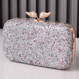 lady Evening Bags Pearl Sequin Dinner Bag Butterfly Dress Diamond Inlaid Women's Cheongsam Mouth Gold Bag