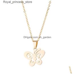 Wedding Jewellery Sets Earrings Necklace Butterfly Necklaces Gold Stainless Steel Set Cute Animal Stud Earings For Women Best Friend Dhgarden Q240316