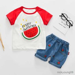 Clothing Sets New Summer Baby Clothes Suit Children Boys Girls Fashion T-Shirt Shorts 2Pcs/Sets Kids Outfits Toddler Costume Infant Tracksuits