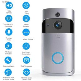 Doorbells Smart WIFI Video Doorbell Camera Wireless Operated Motion Detector Audio Speaker Night Vision Remote monitor for iOS AndroidH240316