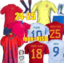 2024 Euro SPAIN Cup Soccer Jersey 2025 Home Away AITANA MARINOA ESTHER J.HERMOSO GAVI ASENSIO Men Kids MORATA Home Away Kids Football Shirt