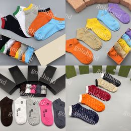 Mens Tide Socks Stocking Designers Letter Printed Socks Fashion Knitted Sock Five Pairs Cotton Socks