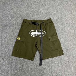 Cortiez Designer Short Fashion Casual Clothing Beach Shorts Corteizs Alcatraz Army Green Cargo Pants American High Street Multi Pocket Shorts Mens Summer 805