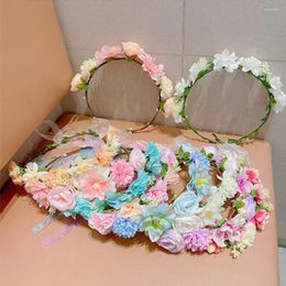 Hair Accessories Organza Multi-color Pography Props Accessory Flower Hoop Girl Wreath Children Crown Korean Style Headband