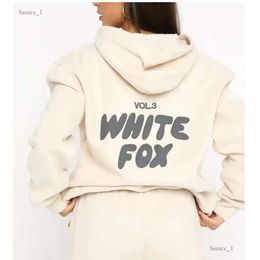 Designer Tracksuit White Fox Hoodie Sets Two 2 Piece Set Women Men's Clothing Set Sporty Long Sleeved Pullover Hooded 12 Coloursspring Winter Designer Hoodie 136