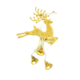 Decorative Figurines 6 Pcs Bell For Door Christmas Hanging Ornament Decorations Tree Ornaments Fireplace Craft Elk