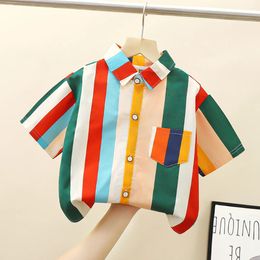 Children Shirts Summer Tops for Kids Short-sleeve Boys Polo Shirts Teenager School Tees Girls Blouse Baby Outfits Clothing 240314