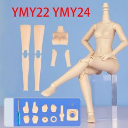 20cm 21cm Ymy 22 24 Body Movable Joint Body For Gsc Blyth 1/6 Bjd Doll Head Accessories Replacement Hand Girl Boy Body 240301