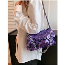 Shoulder Bags Sequin Designer Handbags Handheld Tote Bag For Womens Fashion One Crossbody Evening Bag Wallet 240311