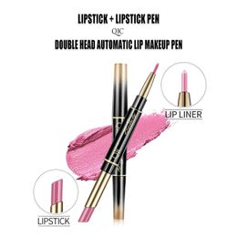 Lipstick Lip Liner And Lipstick Makeup Set 2 In 1 Double Head Waterproof Long Lasting Matte Lipgloss Gift For Daily Travel Parties Dro Dh2Fk