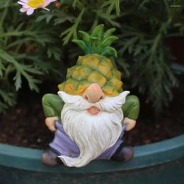 Garden Decorations Pineapple Gnome Desktop Decor Outdoor Gnomes Figurine Decoration Decors Accessory Statue