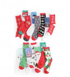 Christmas Socks Thick Towel Coral Velvet SocK Floor Sleep Fuzzy Socks Women Girl Warm Half Velvet Adult Christmas Stockings LXL6784298682