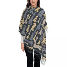 Scarves Warm Scarf Autumn Chess Pieces Shawl Wrap Game Custom Bufanda Mujer Womens Fashion Wraps