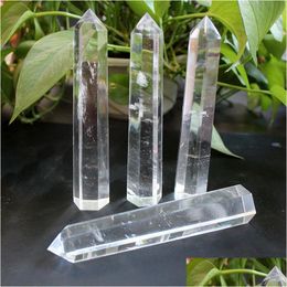 Other Arts And Crafts Large Natural Clear Crystal Quartz Tower Point Obelisk Wand Healing 8.5Cm 16Cm Drop Delivery Home Garden Dh4Hz