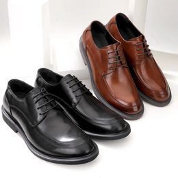 Walking Shoes Factory Direct Sales Large-sized Business Formal Leather Men's Europe Style Top Layer Cowhide Boots Wedding Dress