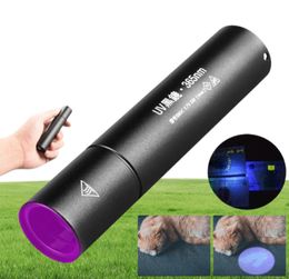 NEW 365nm UV Flashlight Black Light USB Rechargeable Handheld Torch Portable for Detector for Dog Urine Pet Stains Bed Bug3776983