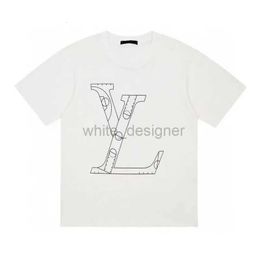 Tasarımcı Lüks Erkekler Tişört Yaz Louisely T Shirt Yüksek Kaliteli Tees Üstleri Erkek Kadınlar için 3d Harfler Monogramlı T-Shirts Gömlek Asya Boyutu Viutonly Vittonly K635F