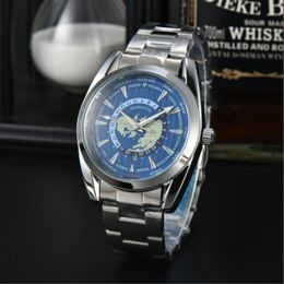 Mens Luxury Designer Earth Watch Rubber Stainless Steel Folding Buckle Sapphire Glass Waterproof Ceramic Montre de luxe homme Watch