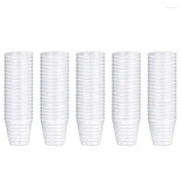 Disposable Cups Straws 100Pieces Plastic S Glasses 30ml Reusable Stackable Disposables For Drink Dessert Party Gifts