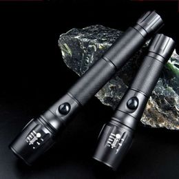 Strong Flashlight, Small Rechargeable, Super Bright, Zoom Mini, Portable Hernia, Long-Range Hunting LED Handheld Light For Home Use 830943