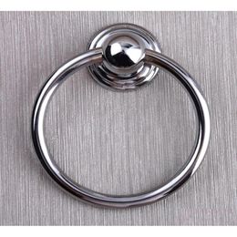 Handles Pulls Diameter 70Mm Modern Simple Shiny Sier Drop Rings Wooden Chair Door Chrome Kitchen Cabinet Der S Knobs3208660 Delive Dhr97