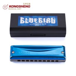 Instruments KONGSHENG 10 Holes Blues Harmonica Diatonic Blues Harp Blue Professional Musical Instrument Key of C/Db/D/Eb/E/F/Gb/G/Ab/A/Bb/B