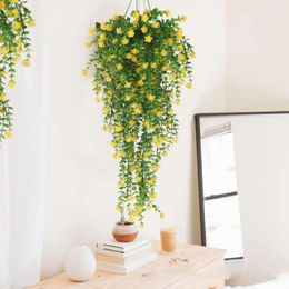 Decorative Flowers Faux Silk Flower Garland Realistic Artificial Eucalyptus For Home Wedding Garden Decor Colourful Indoor