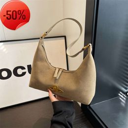 Factory Stores Fashionable and Versatile Solid Color Single Shoulder Underarm Bag 2024 New Korean Edition Small Trendy Womens with High Sense