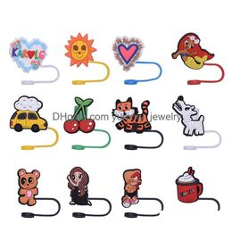 Drinking Sts Girl Artist Sile St Toppers Accessories Er Charms Reusable Splash Proof Dust Plug Decorative 8Mm/10Mm Party Drop Delivery Ot5Nq