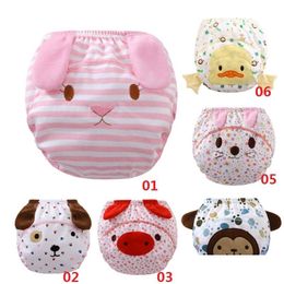 Cloth Diapers Lovely Carton Reusable Nappies Baby For Borns Cotton Muslin Washable Diaper Training Pants Drop Delivery Kids Maternit Dh2Go