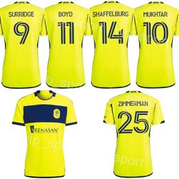 Nashville SC 2024-25 Soccer 14 Jacob Shaffelburg Jersey Mans 3 Lukas MacNaughton 10 Hany Mukhtar 11 Tyler Boyd 2 Daniel Lovitz 12 Teal Bunbury Football Shirt Kits