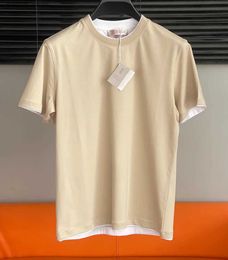 Men's T-Shirts BILLIONAIRE OECHSLI Mens T-shirt Cotton 2024 Summer New Thin Straight Casual Solid Colour High Quality Large S-3XL Short Sleeve Q240316