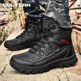 Cycling Shoes Men Climbing Hiking Army Tactical Boots Ankle Mens Military Desert Tooling Waterproof Work Safety Outdoor