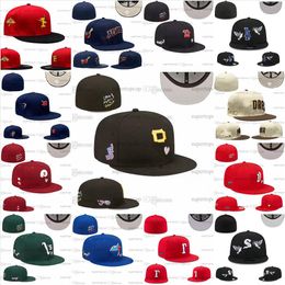 2024 Men's Baseball Full Closed Caps Patched Embroidery Letter Bone Men New York Black Color All 2 Teams Casual Sport Flat Fitted Hats Love Hustle SD Hat