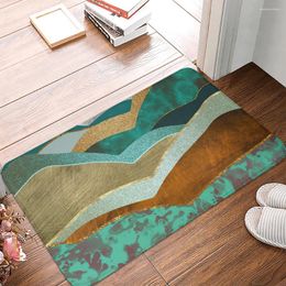 Carpets Green Mountain Print Carpet Entrance Doormat Bath Floor Rugs Absorbent Mat Anti-slip Kitchen Rug For Home Decorative Foot