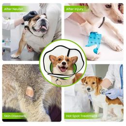 Dog Collars Comfortable Pet Cone Collar Adjustable Soft For Post- Recovery With Splicing Sturdy Dogs