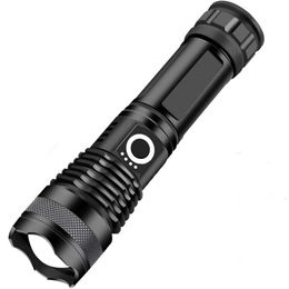 LED Strong Flashlight Aluminium Alloy Multi Functional Telescopic Zoom Outdoor Cycling Mini Home Portable Light 847878