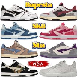 2023 Top SK8 Court Sta low running shoes Apes Nigo Light Grey Cream Beige triple Silver 16th Anniversary Brown Ivory women